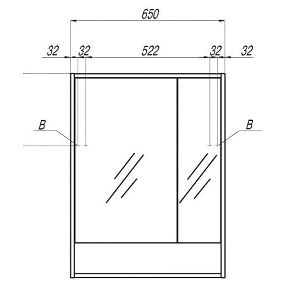 Зеркало-шкаф AQUATON Рико 65 см белый, ясень