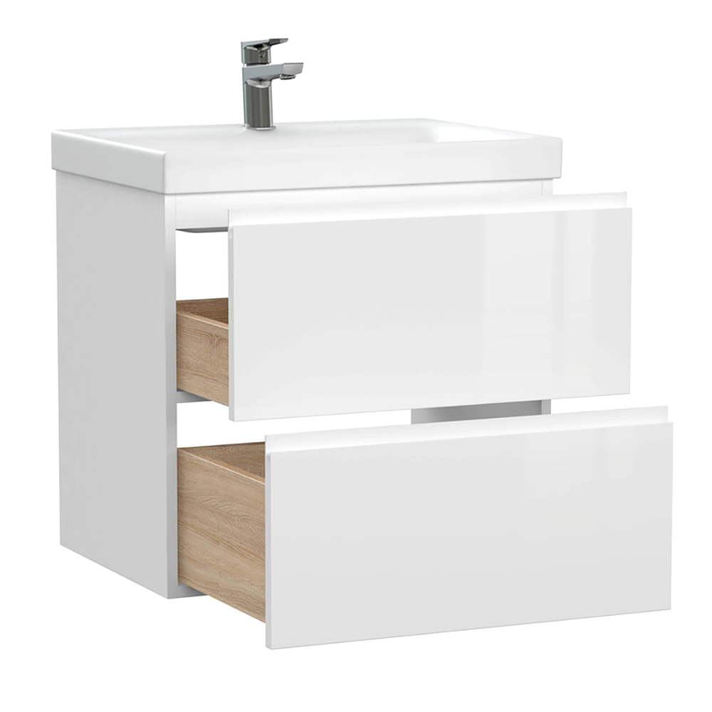 Тумба без раковины Cersanit Moduo 60 см подвесная белая