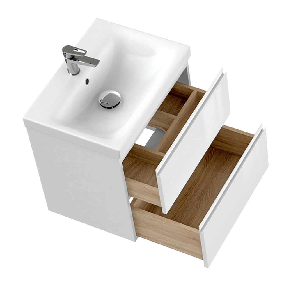 Тумба без раковины Cersanit Moduo 60 см подвесная белая