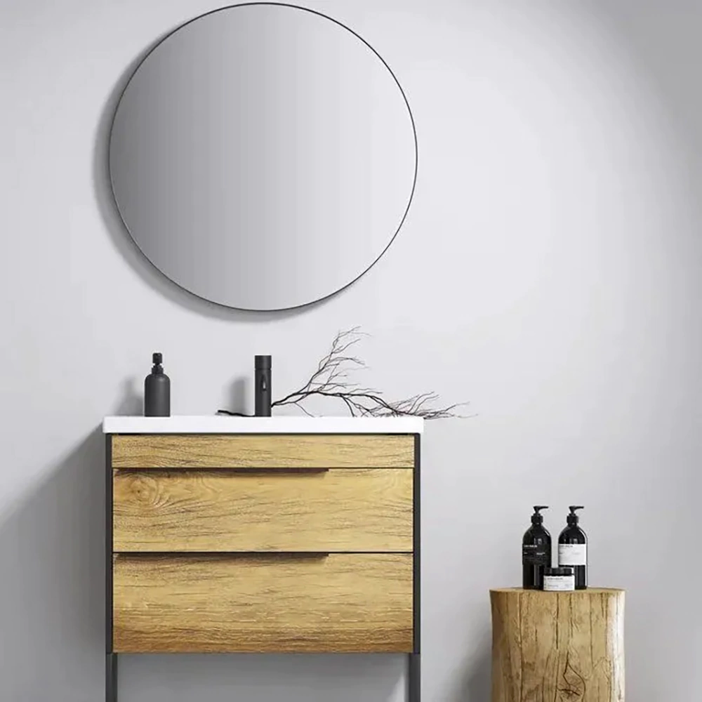 Зеркало AQWELLA Fargo d80 см черное круглое