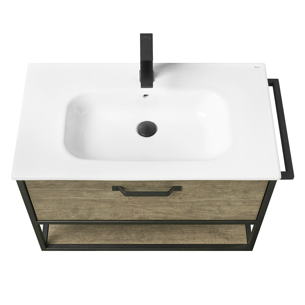 Тумба без раковины AQUATON Лофт 80 см подвесная дуб кантри