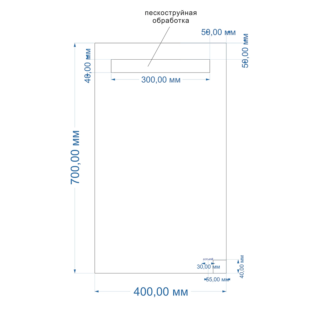 Зеркало Cersanit LED 010 Base 40x70 см с подсветкой