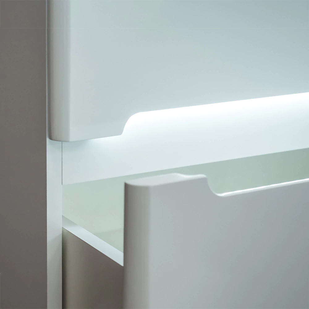 Тумба без раковины подвесная 80 см 2 ящика подсветка Сорренто М-Классик