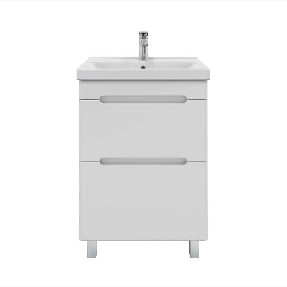 Тумба с раковиной SanStar Адель 60 см напольная белая