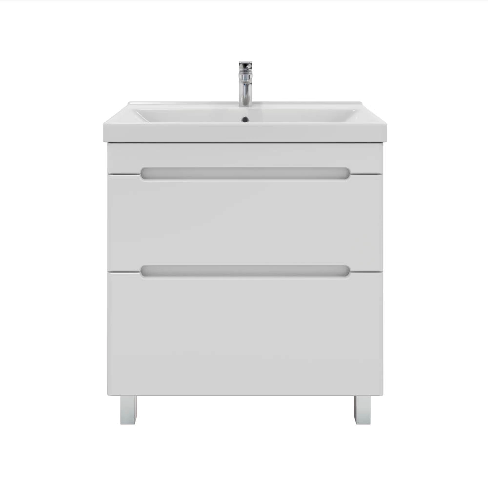 Тумба с раковиной SanStar Адель 80 см напольная белая