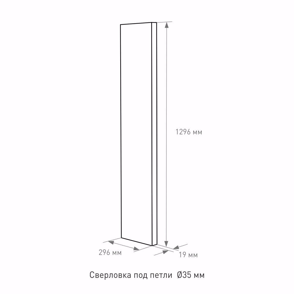Фасад FLUMEN 296х1296 мм серый матовый