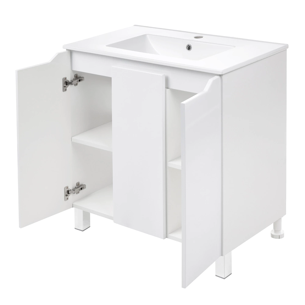 Тумба без раковины FLUMEN Хелми 80 см напольная белая