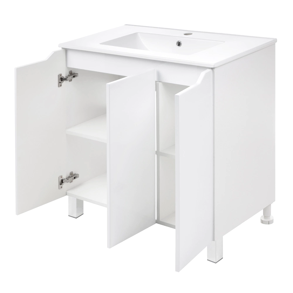 Тумба без раковины FLUMEN Хелми 80 см напольная белая