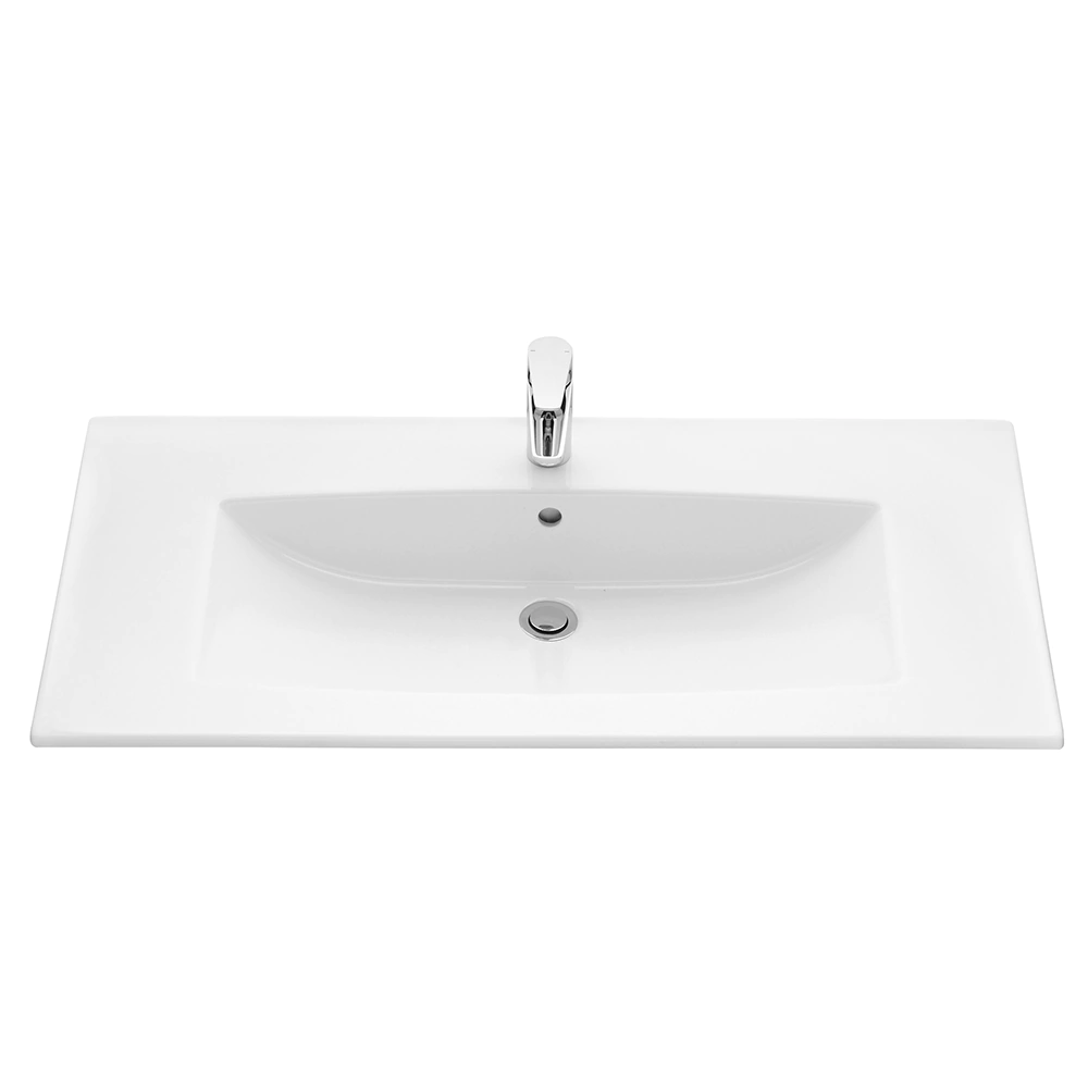 Тумба с раковиной AQUATON Сохо 100 см подвесная дуб, графит