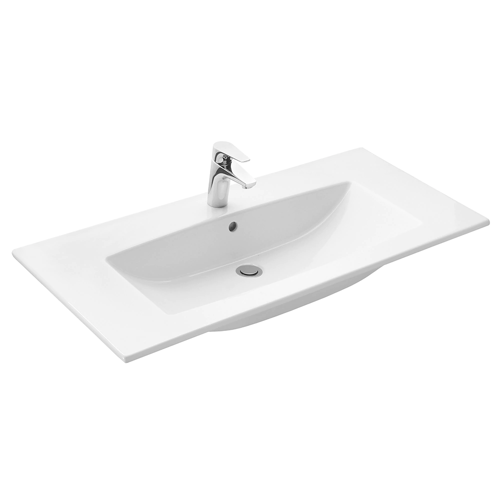 Тумба с раковиной AQUATON Сохо 100 см подвесная дуб, графит