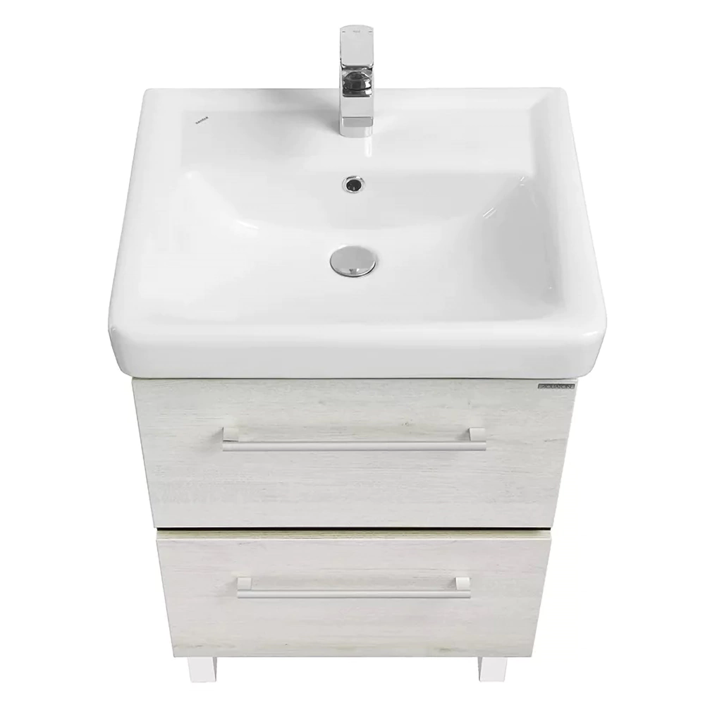 Тумба с раковиной AQUATON Ронда 60 см напольная дуб