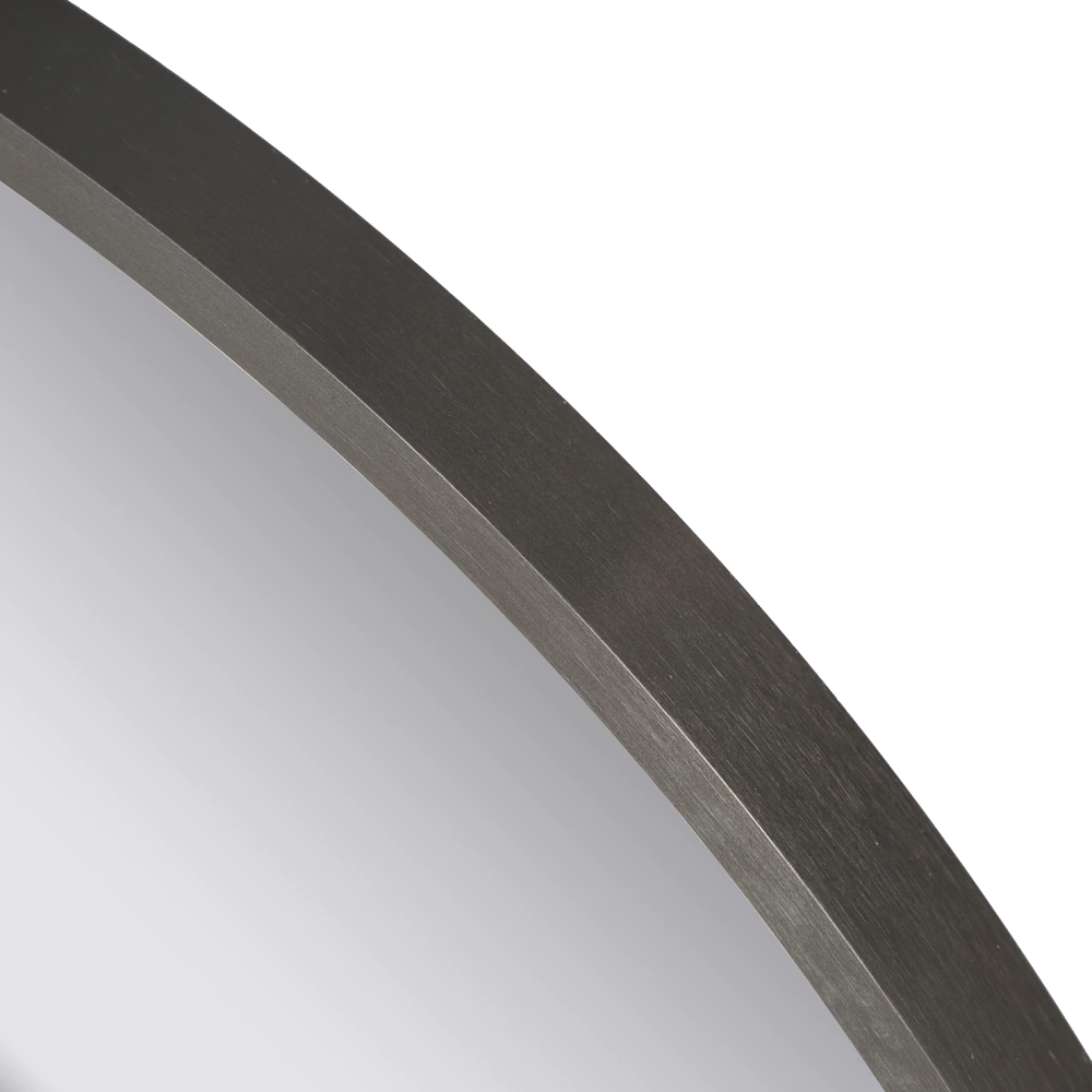 Зеркало FLUMEN DESIGN Lucy d80 см с подсветкой и графитовой рамкой
