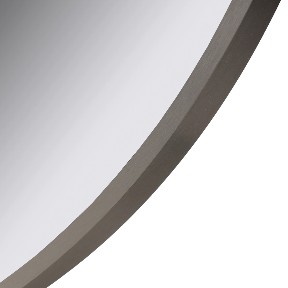 Зеркало FLUMEN DESIGN Lucy d80 см с подсветкой и графитовой рамкой