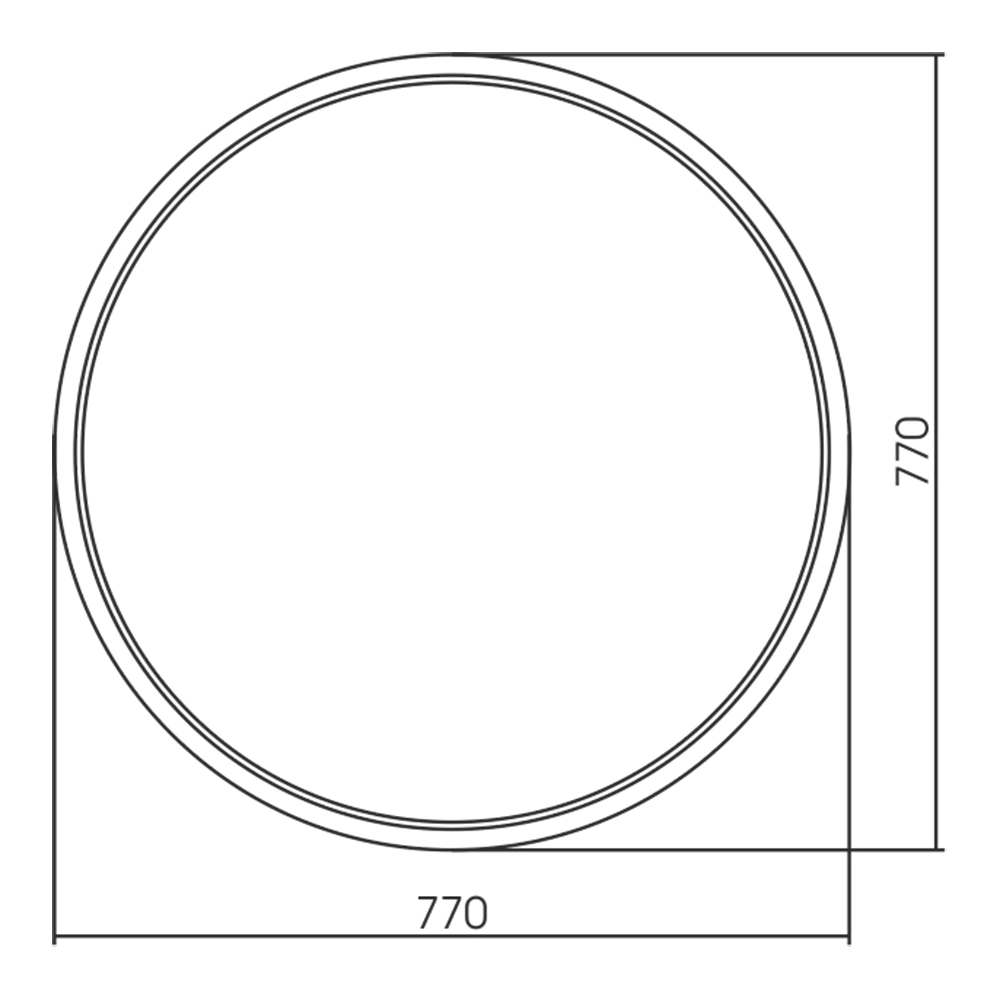 Зеркало Манхэттен d77 см в металлической раме золото круглое