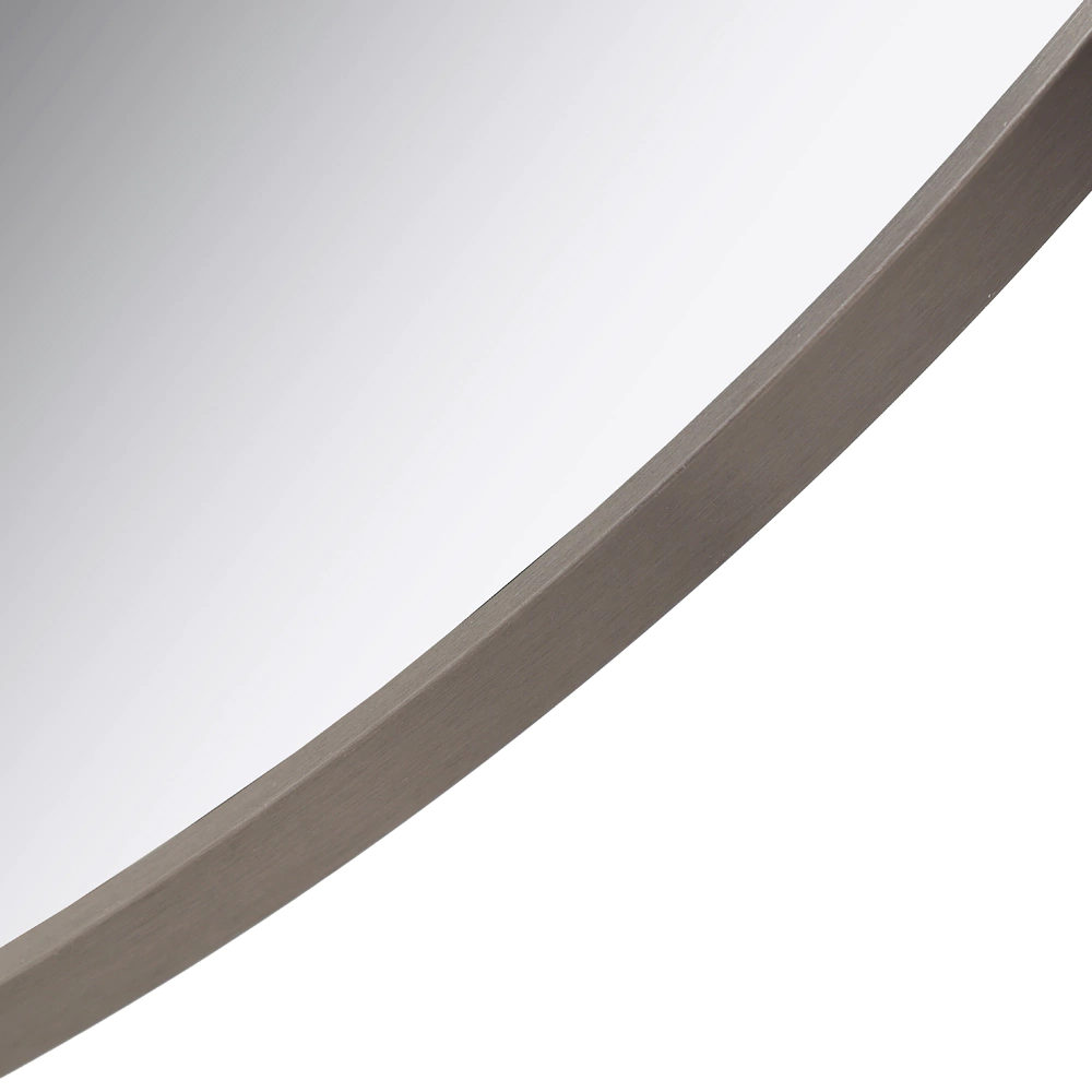 Зеркало FLUMEN DESIGN Lucy d100 см с парящей подсветкой и графитовой рамкой