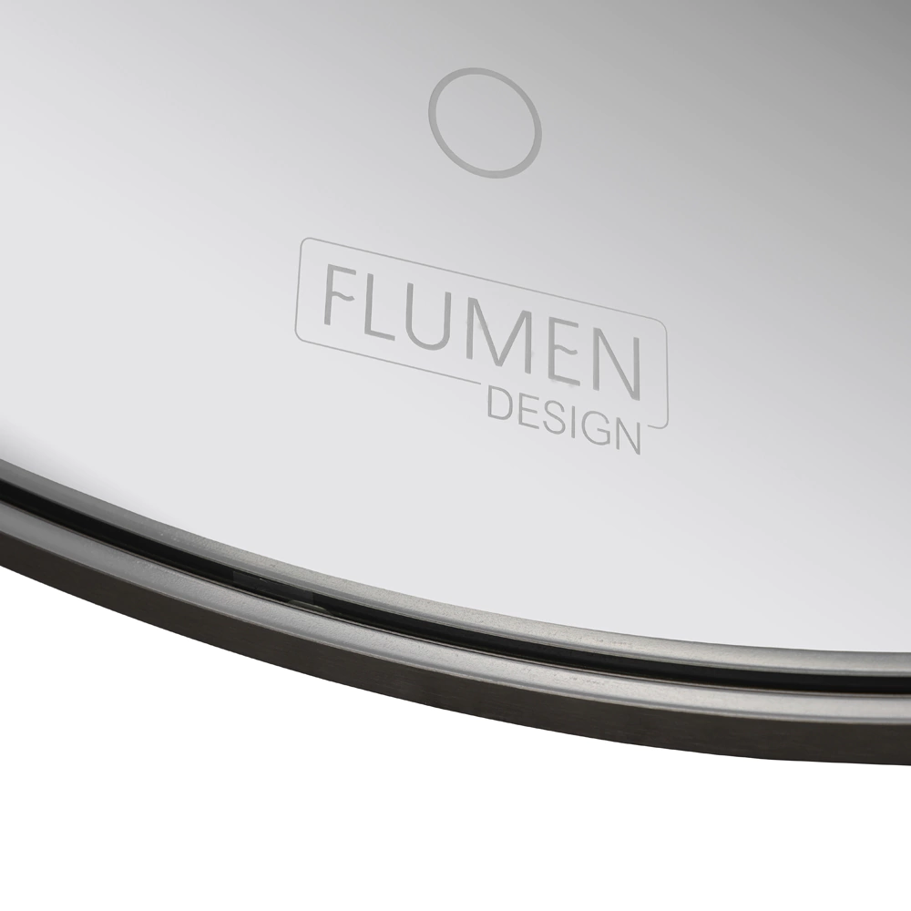 Зеркало FLUMEN DESIGN Racee 45х90 см с подсветкой и графитовой рамкой