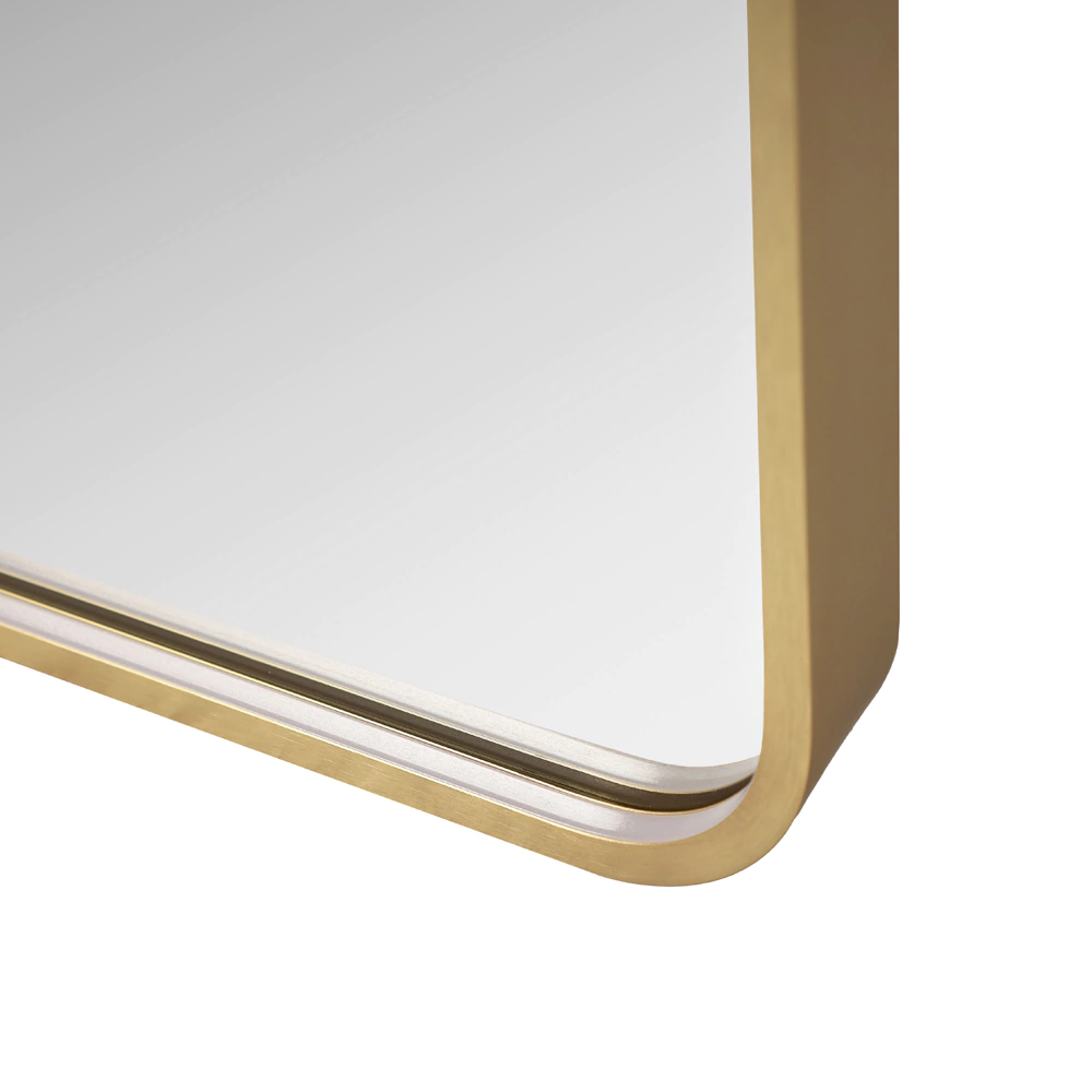 Зеркало FLUMEN DESIGN Clara 50х100 см с подсветкой и золотой рамкой