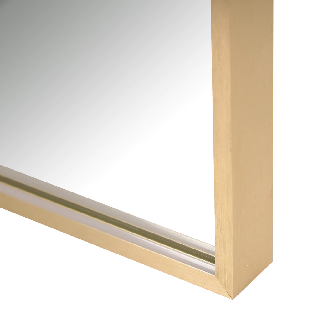 Зеркало FLUMEN DESIGN Hexagon 50x100 см с подсветкой и золотой рамкой