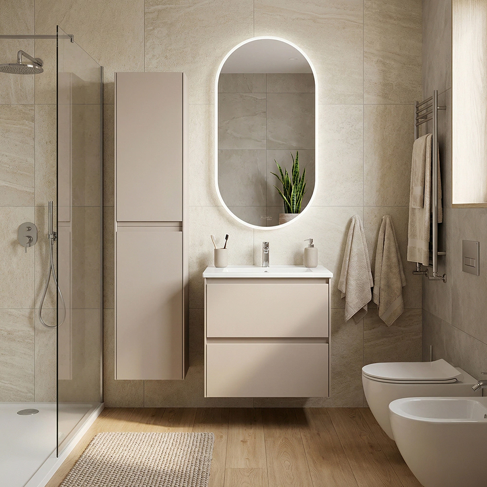 Тумба без раковины FLUMEN DESIGN Арианна 60 см подвесная тирамису