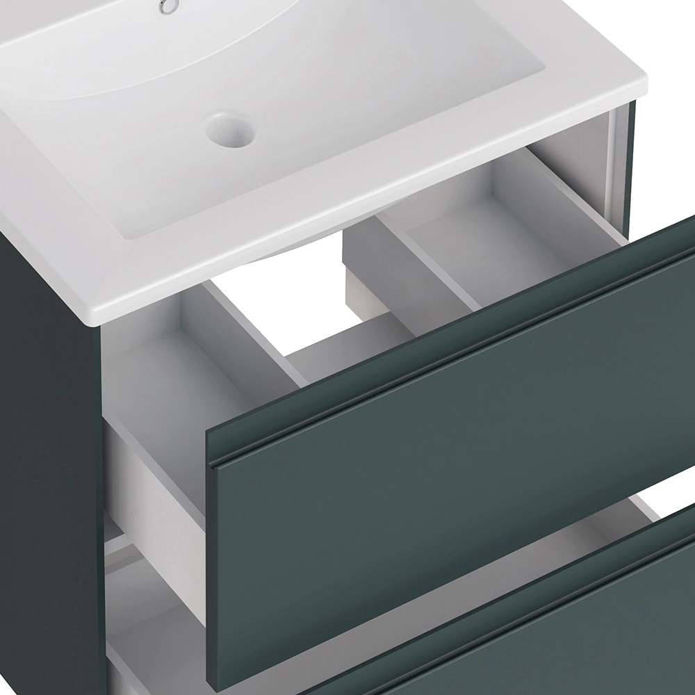 Тумба без раковины FLUMEN DESIGN Арианна 60 см подвесная авокадо