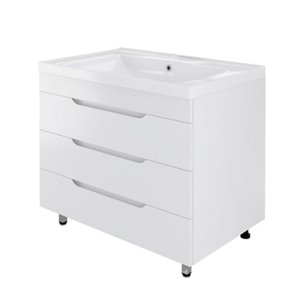 Тумба без раковины Мирсант Soho 100 см напольная белая