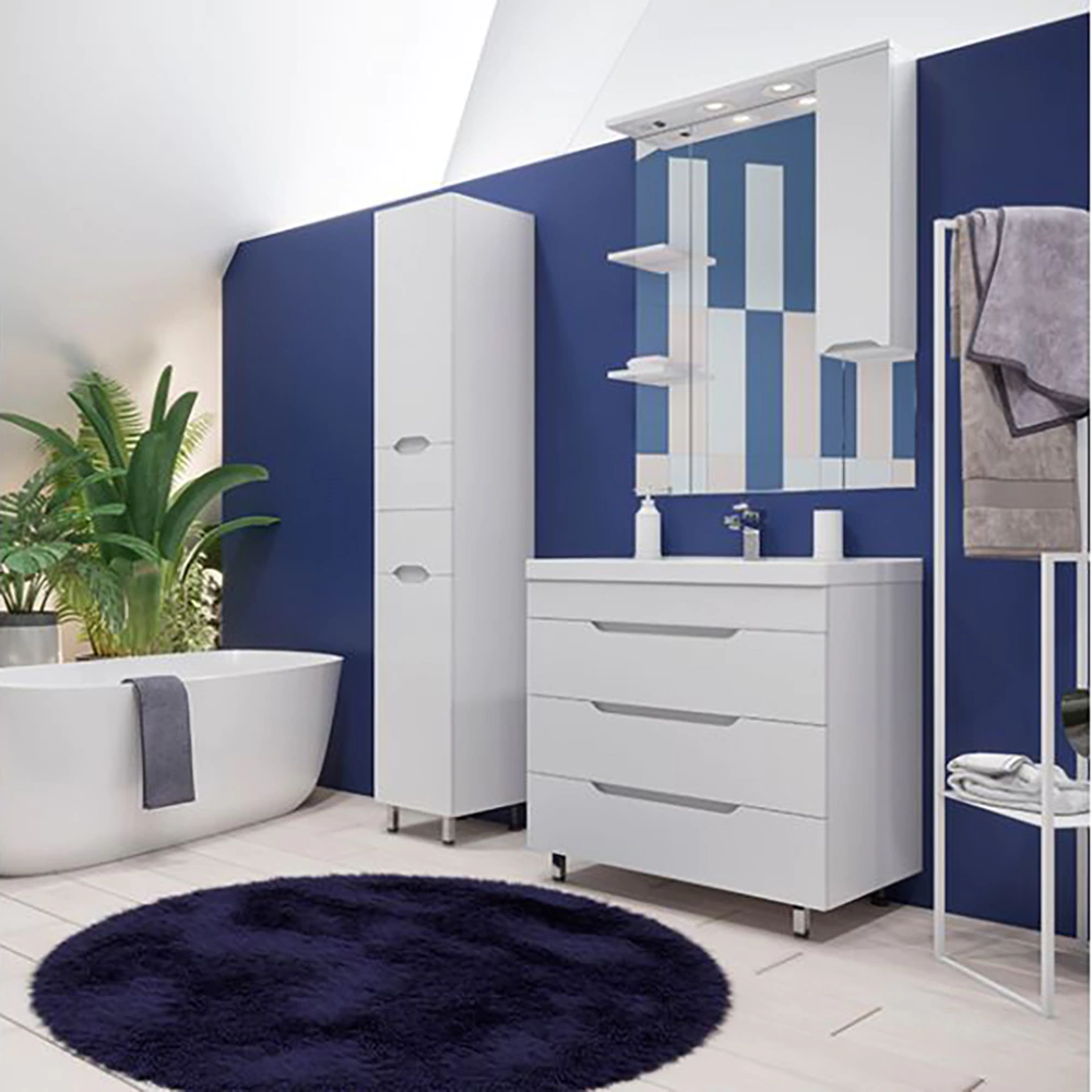 Тумба без раковины Мирсант Soho 100 см напольная белая