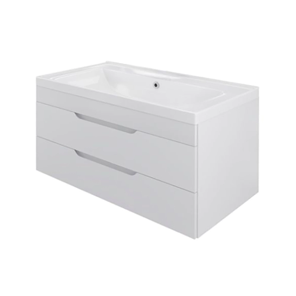 Тумба без раковины Мирсант Soho 100 см подвесная белая