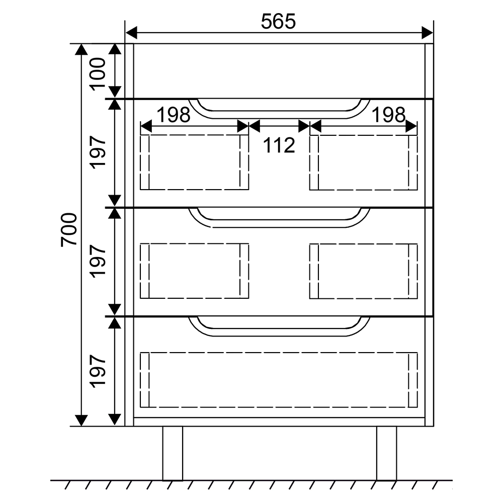 Тумба без раковины Мирсант Soho 60 см напольная белая
