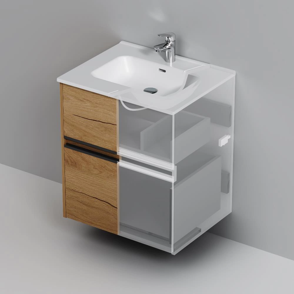 Тумба с раковиной AM.PM Sense 60 см подвесная дерево