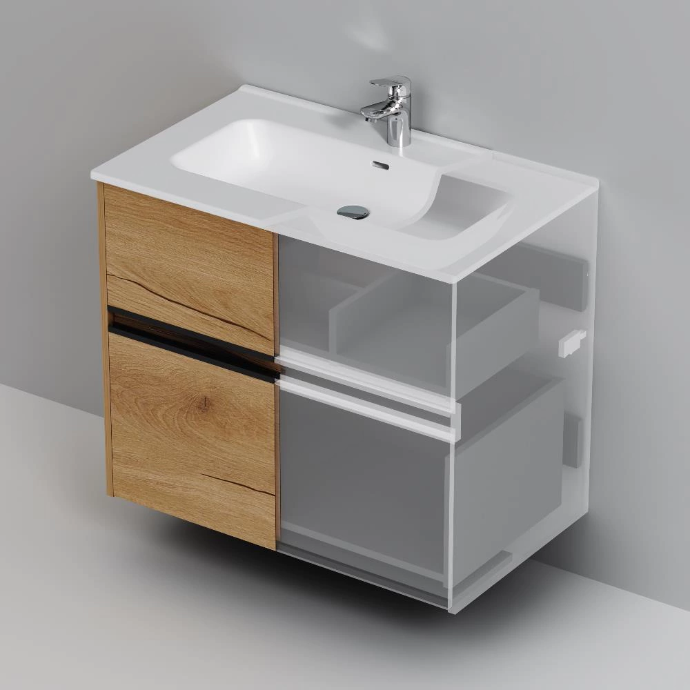 Тумба с раковиной AM.PM Sense 80 см подвесная дерево