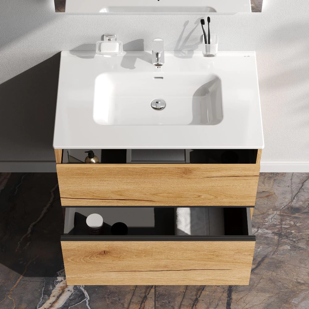 Тумба с раковиной AM.PM Sense 80 см подвесная дерево