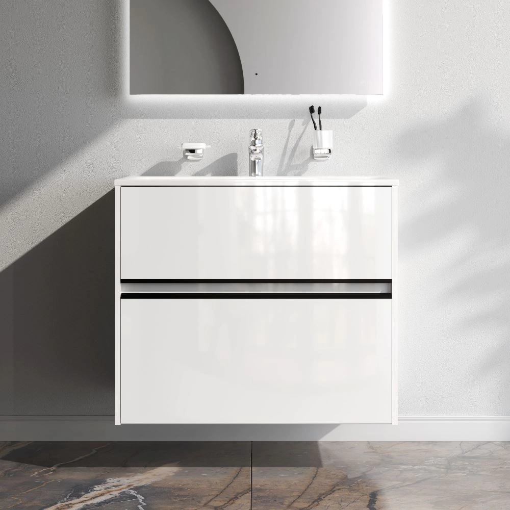 Тумба с раковиной AM.PM Sense 80 см подвесная белая