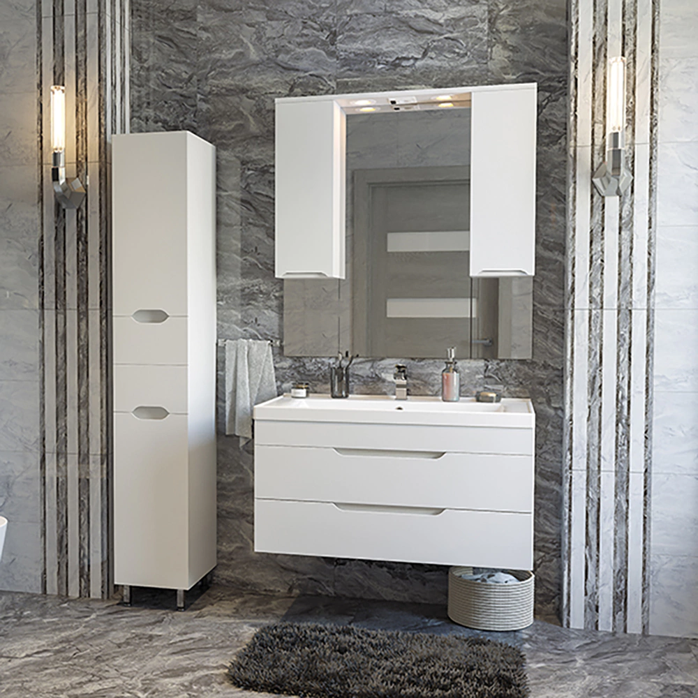 Пенал Мирсант Soho 30 см напольный белый