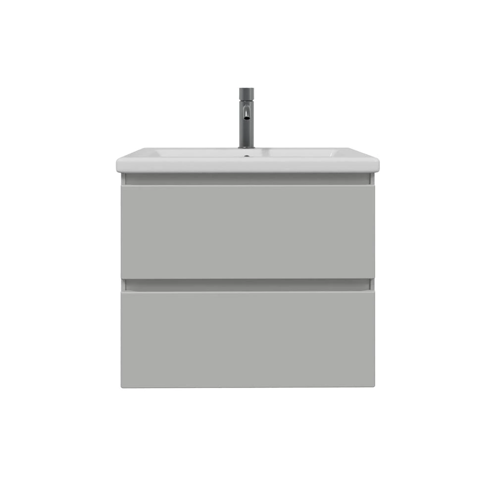 Тумба с раковиной FLUMEN DESIGN Витторе 60 см подвесная серая