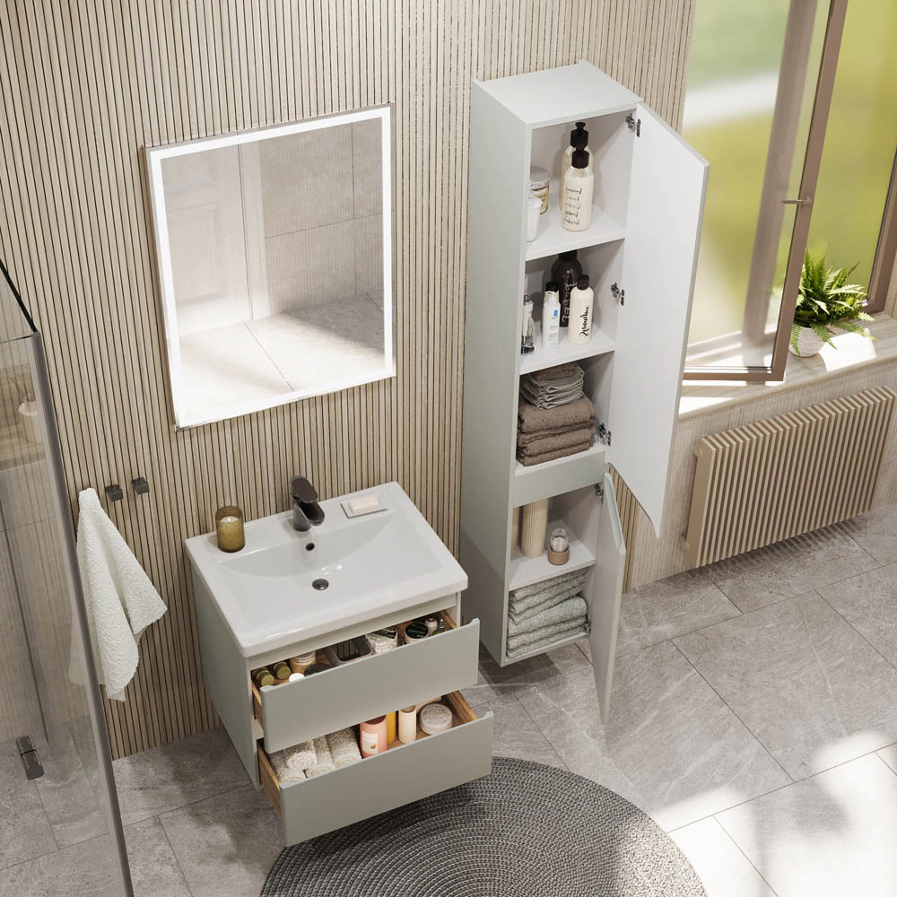 Пенал FLUMEN DESIGN Витторе 33 см подвесной серый