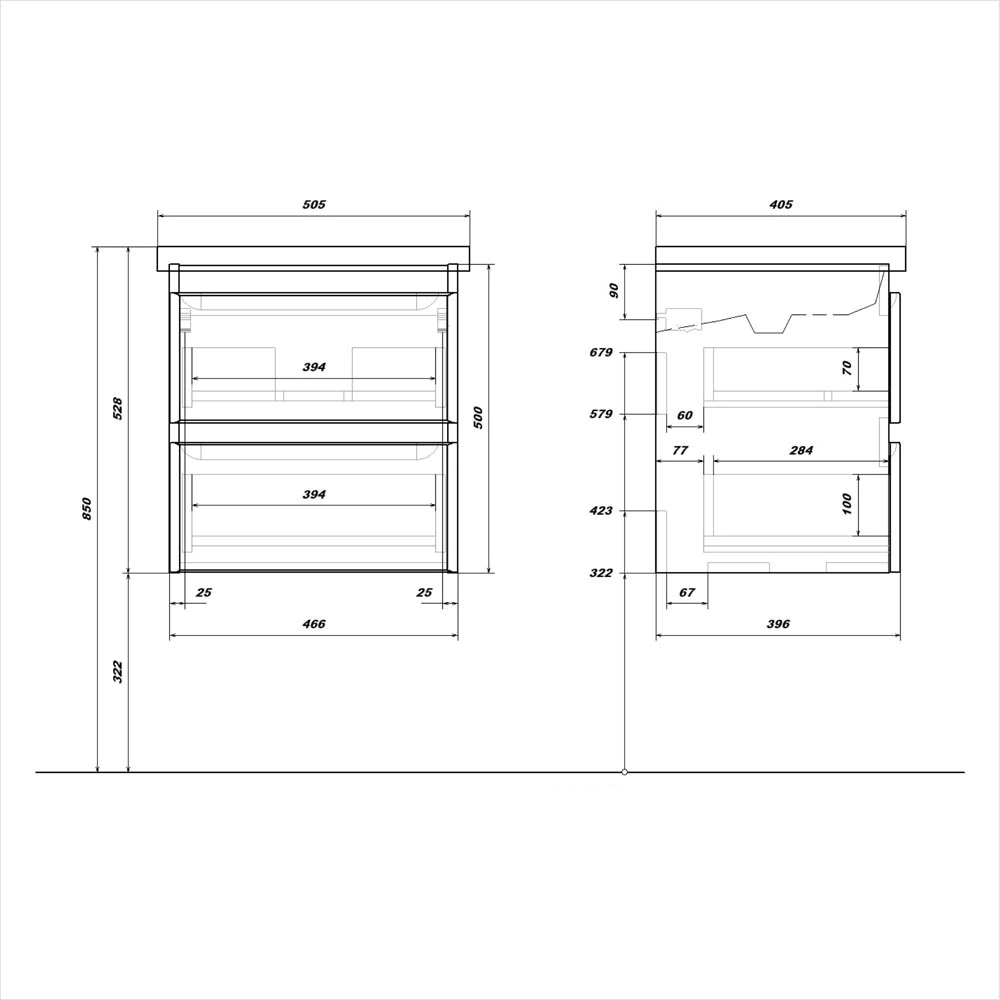 Тумба с раковиной FLUMEN DESIGN Витторе 50 см подвесная капучино