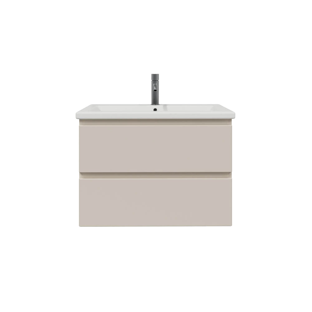 Тумба с раковиной FLUMEN DESIGN Витторе 70 см подвесная капучино