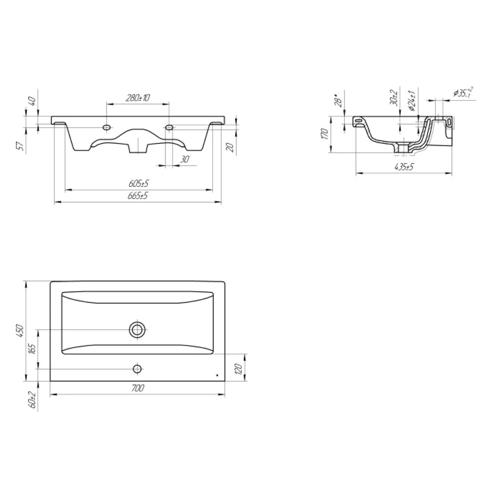 Тумба с раковиной FLUMEN DESIGN Витторе 70 см подвесная капучино