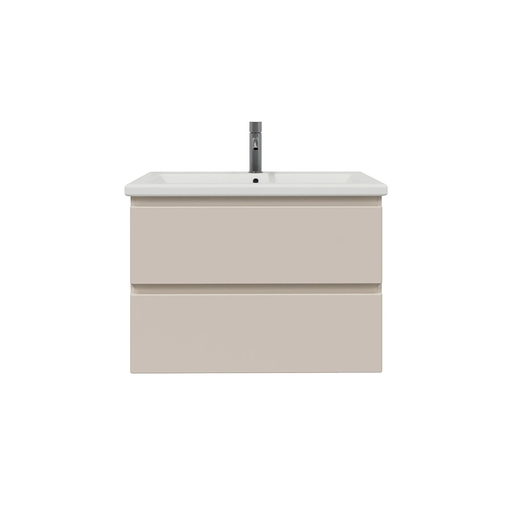 Тумба с раковиной FLUMEN DESIGN Витторе 80 см подвесная капучино