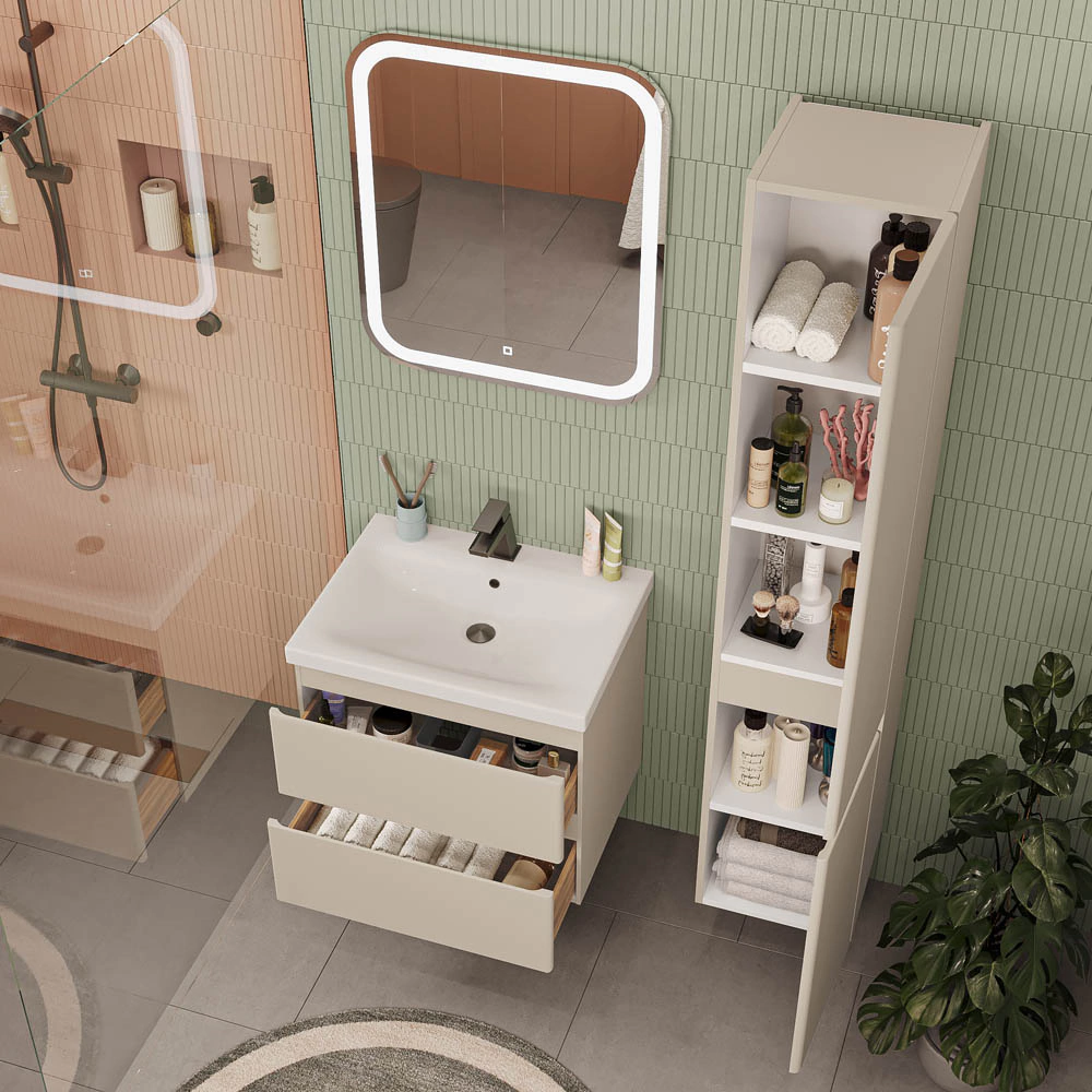 Пенал FLUMEN DESIGN Витторе 33 см подвесной капучино