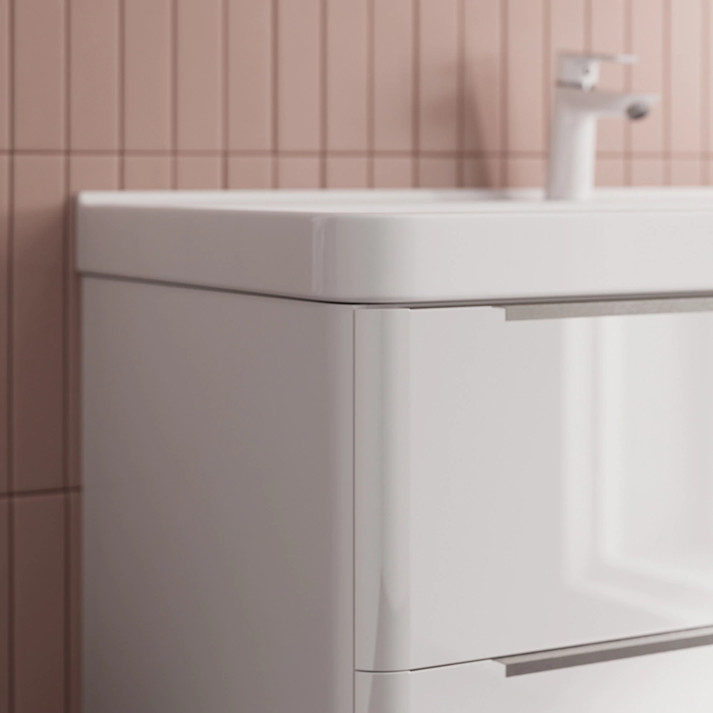 Тумба с раковиной IDDIS Клауд Икс 100 см подвесная белая