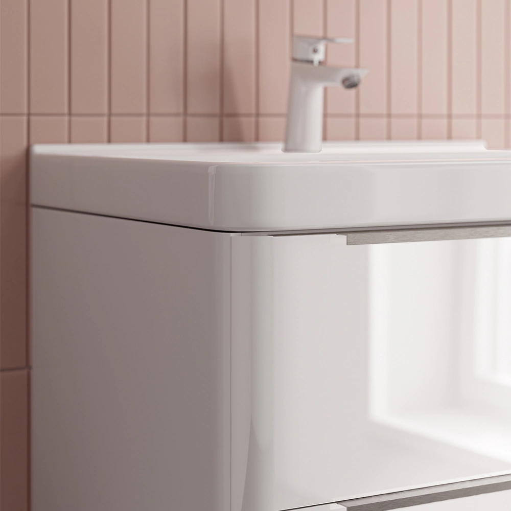 Тумба с раковиной IDDIS Клауд Икс 70 см подвесная белая