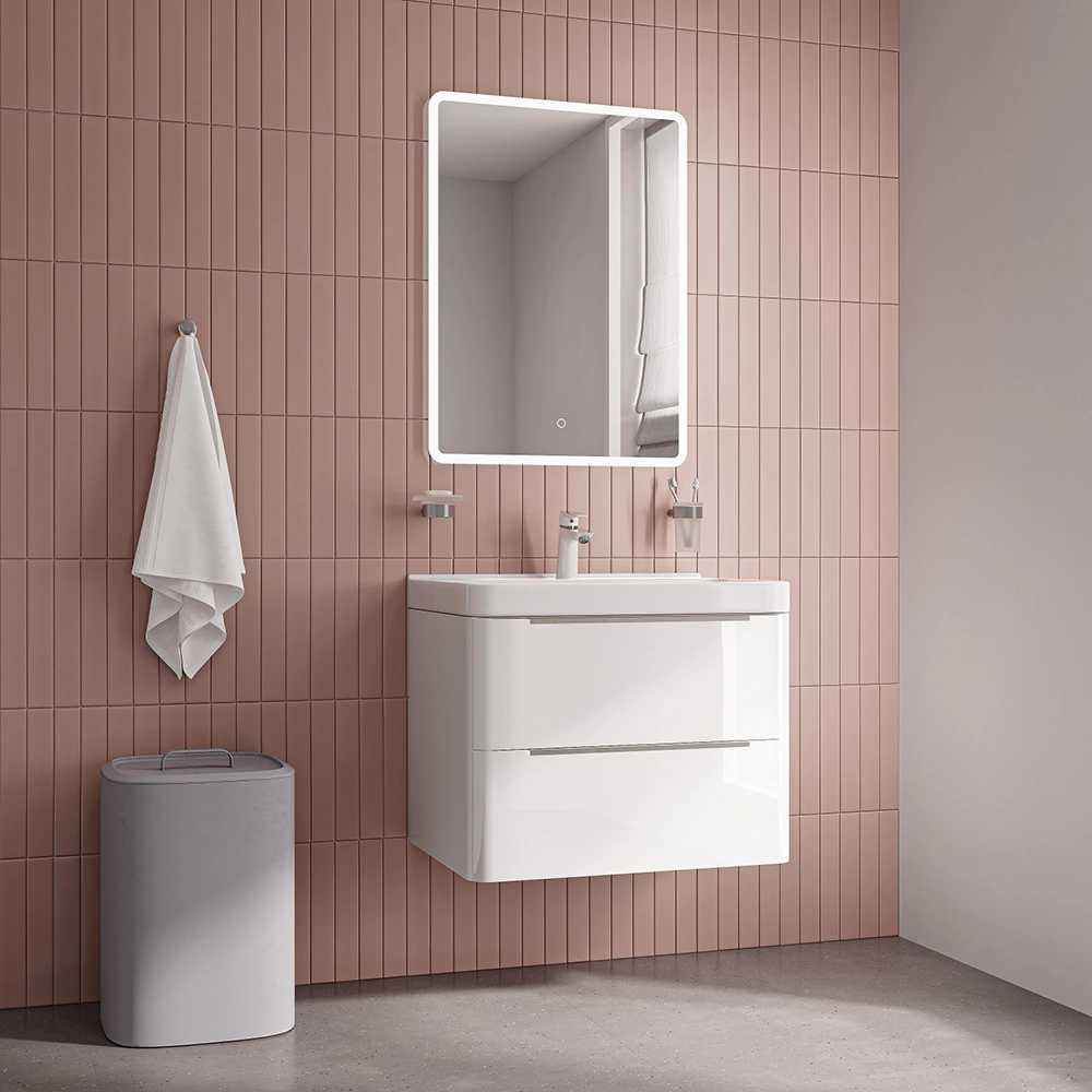 Тумба с раковиной IDDIS Клауд Икс 70 см подвесная белая