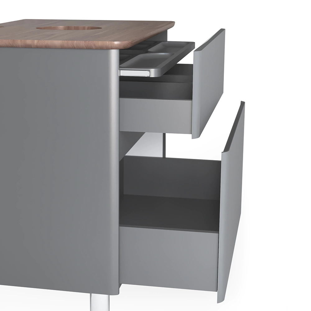 Тумба без раковины RAVAL Morelle 80 см напольная антрацит