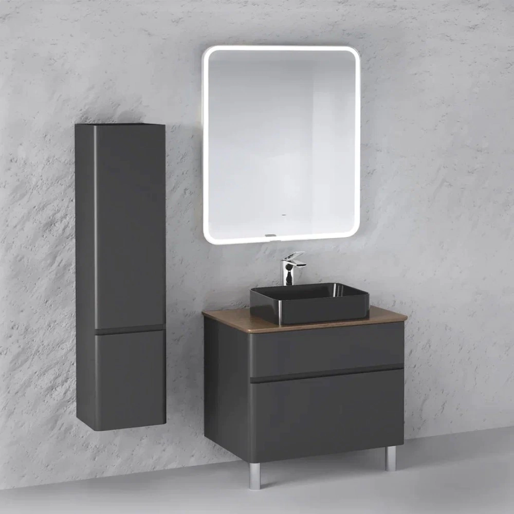 Тумба без раковины RAVAL Morelle 80 см напольная антрацит