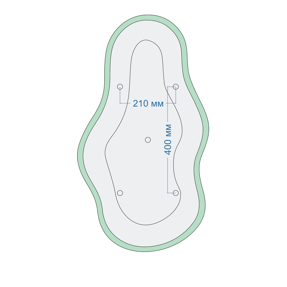 Зеркало Silver Mirrors Casper-ТХ 50x90 см с подсветкой