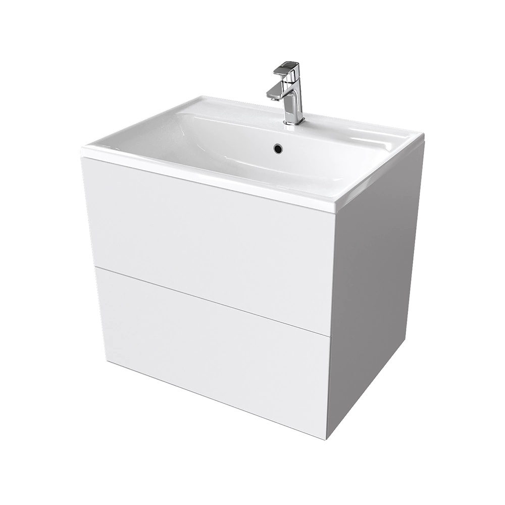 Фасад для корпуса тумбы 1Marka MIX 80 см белый глянец