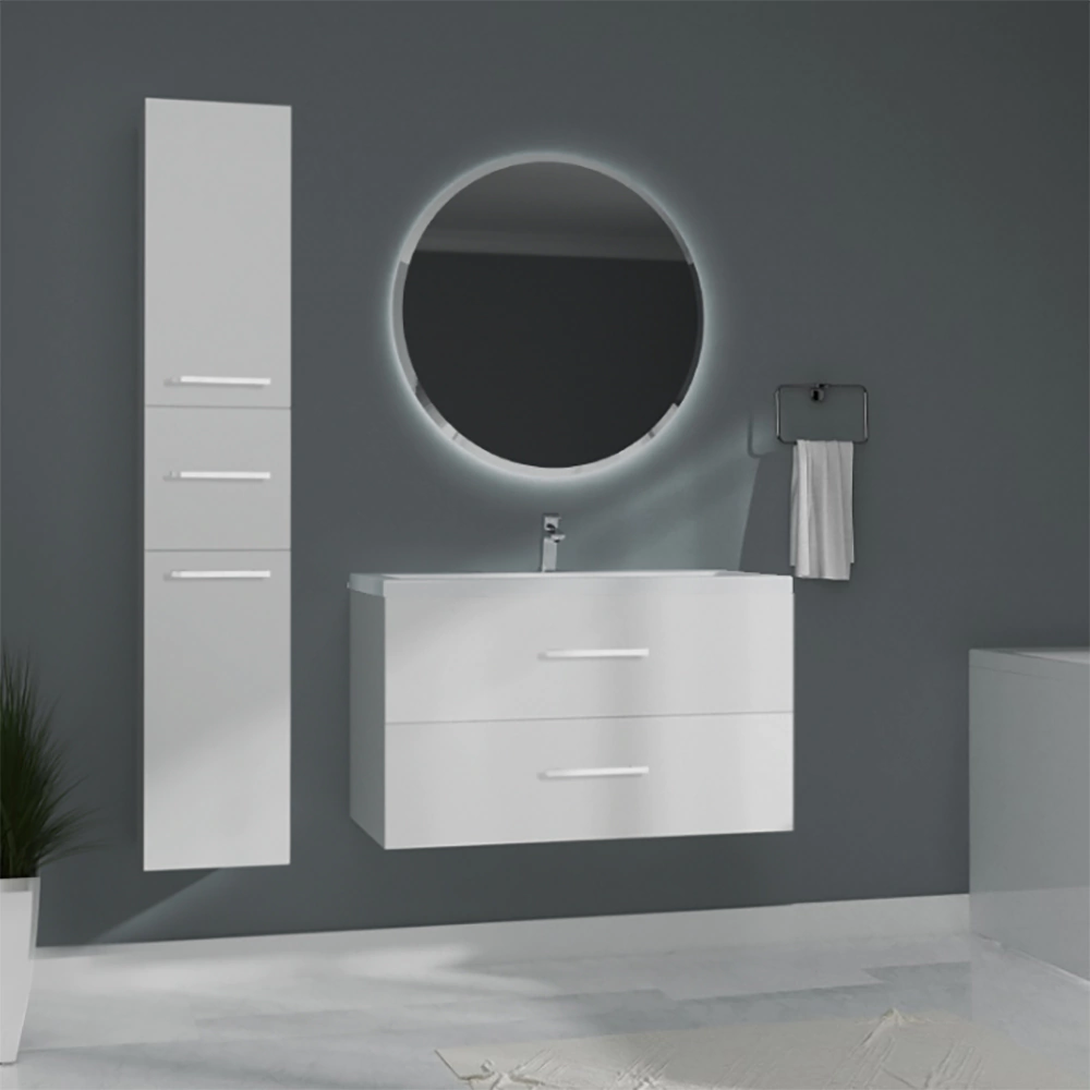 Фасад для корпуса тумбы 1Marka MIX 80 см белый глянец