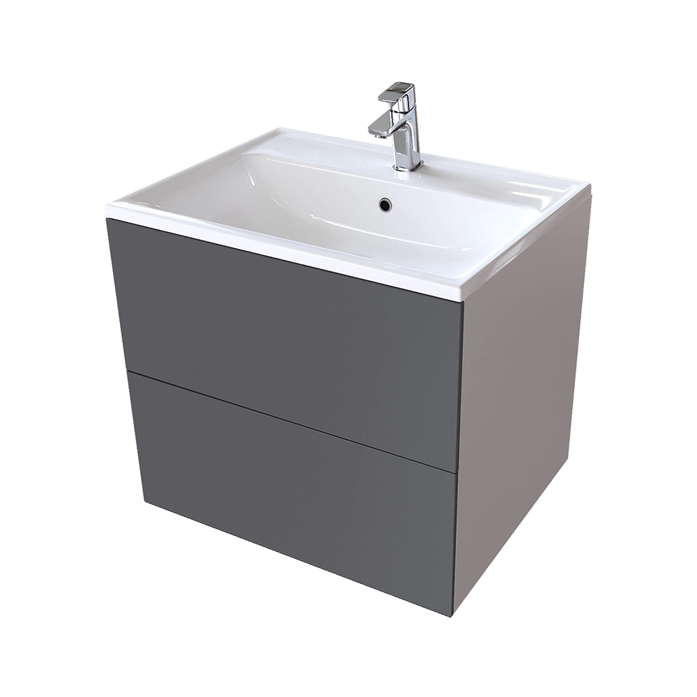 Фасад для корпуса тумбы 1Marka MIX 60 см силк графит