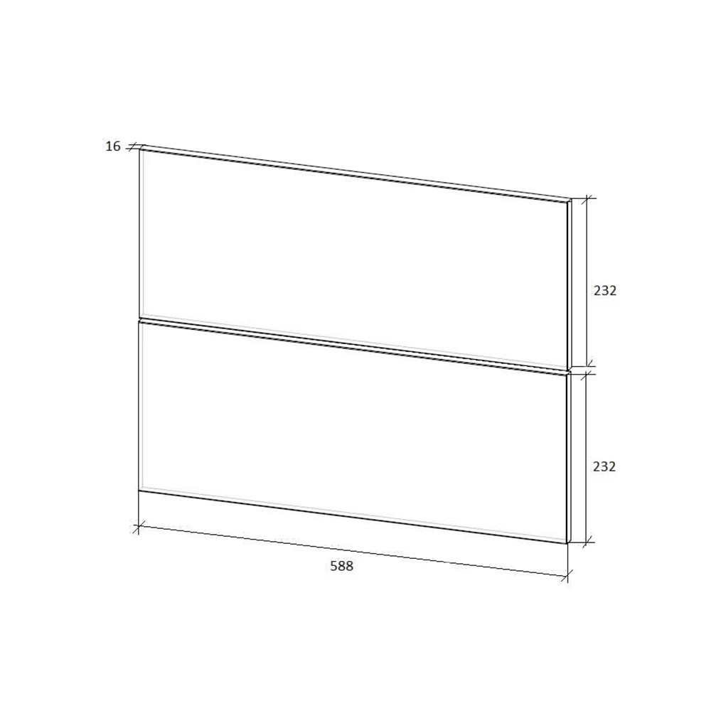 Фасад для корпуса тумбы 1Marka MIX 60 см силк графит